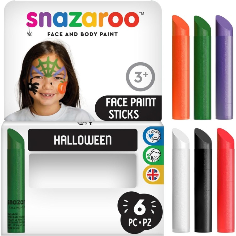 Snazaroo Halloween Face Paint Sticks 6pc