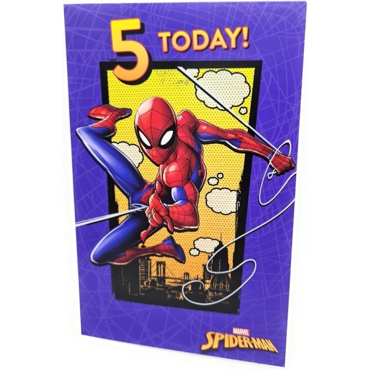 Spiderman 5 Today Birthday Card
