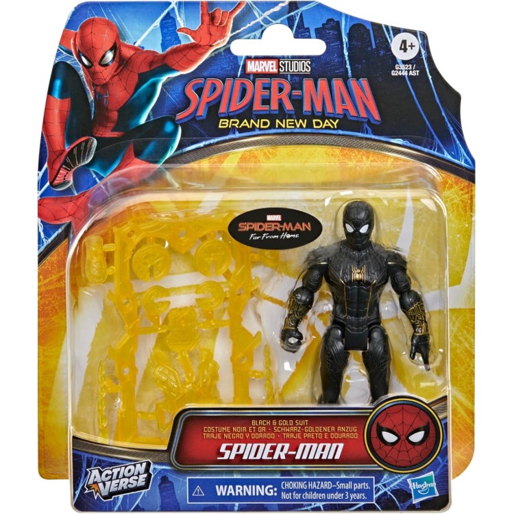 Spiderman Brand New Day Action Verse Figure - Black & Gold Suit Spiderman