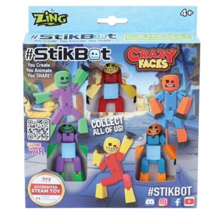 StikBot Crazy Faces 3 Pack