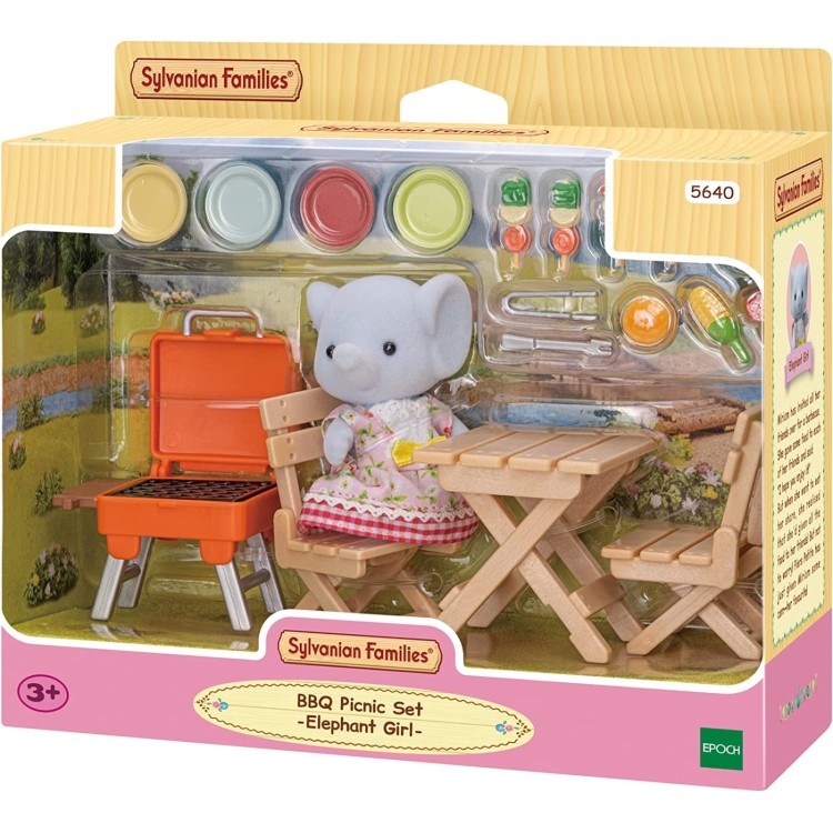 Sylvanian Families 5640 BBQ Picnic Set Elephant Girl