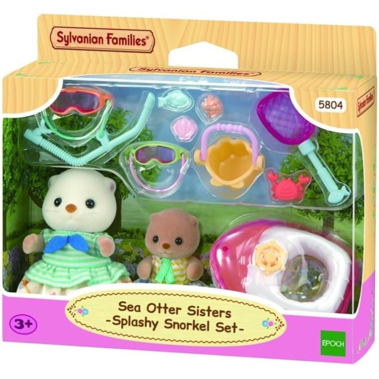Sylvanian Families 5804 Sea Otter Sisters Splashy Snorkel Set 