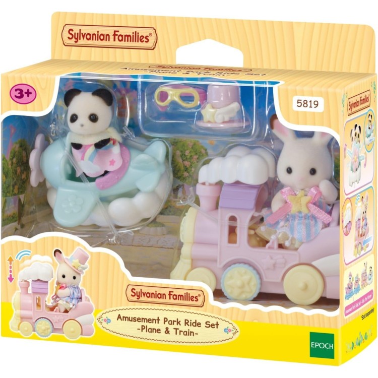 Sylvanian Families 5819 Amusement Park Ride Set - Plane & Train