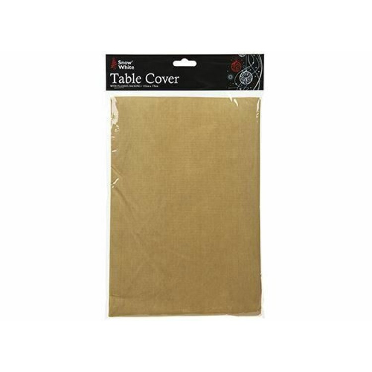 Table Cover With Flannel Backing - Gold