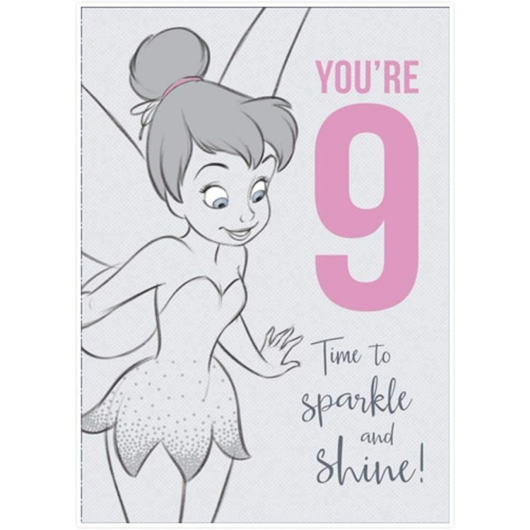 Disney Tinker Bell You're 9 Birthday Card