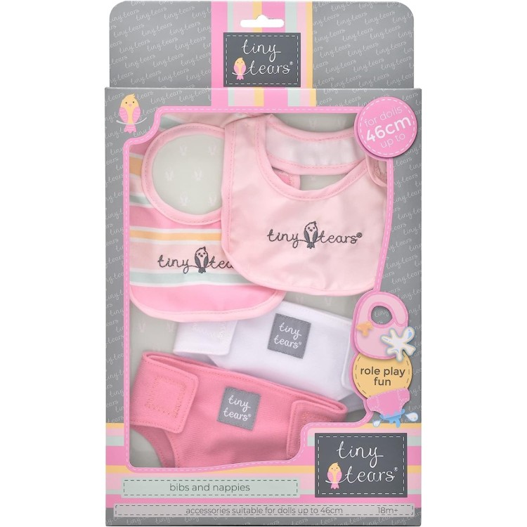 Tiny Tears Bibs and Nappies Set