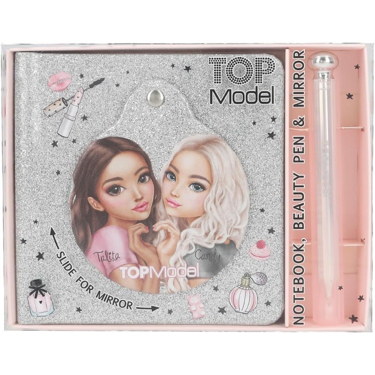 Top Model Beauty Notebook with Ballpoint Pen & Mirror