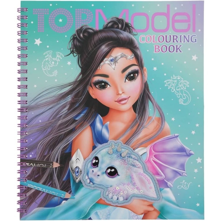 Top Model Colouring Book With Dragon Patch
