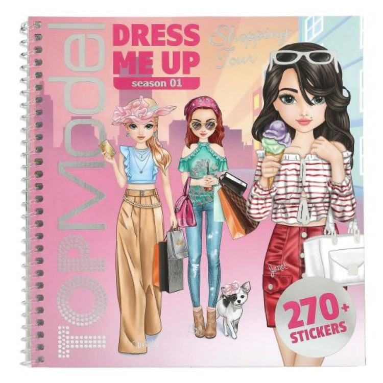 Top Model Dress Me Up Sticker Book Shopping Tour
