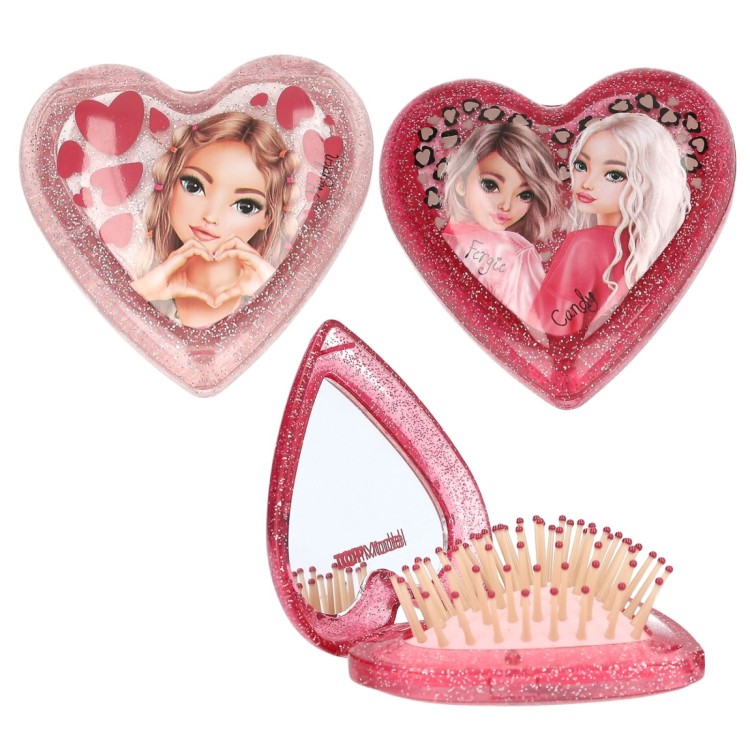 Top Model Heart Folding Hairbrush 