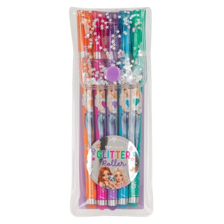 Top Model Glitter Roller Gel Pen 5 Pack