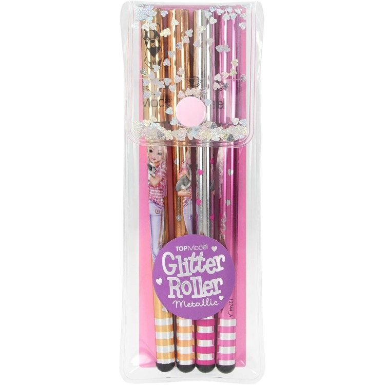 Top Model Glitter Roller Metallic Pen 4 Pack