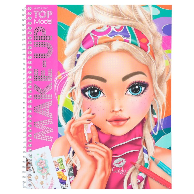 Top Model Make-Up Sticker Colouring Book