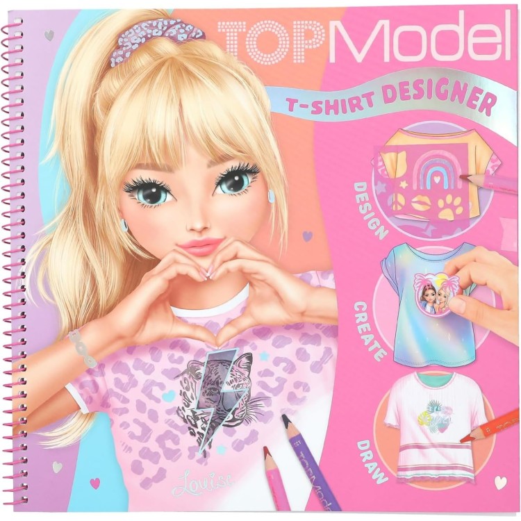 Top Model T-Shirt Designer Colouring Sticker Book