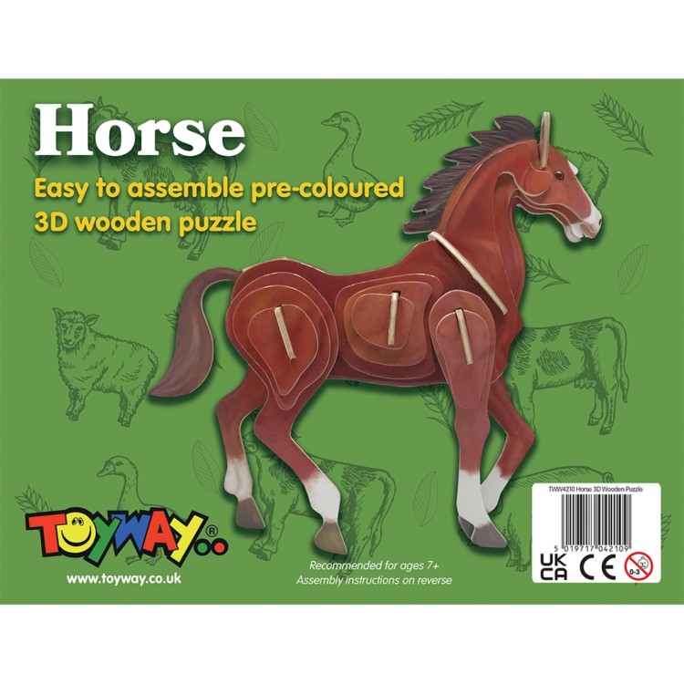 Toyway 3D Wooden Puzzle Horse