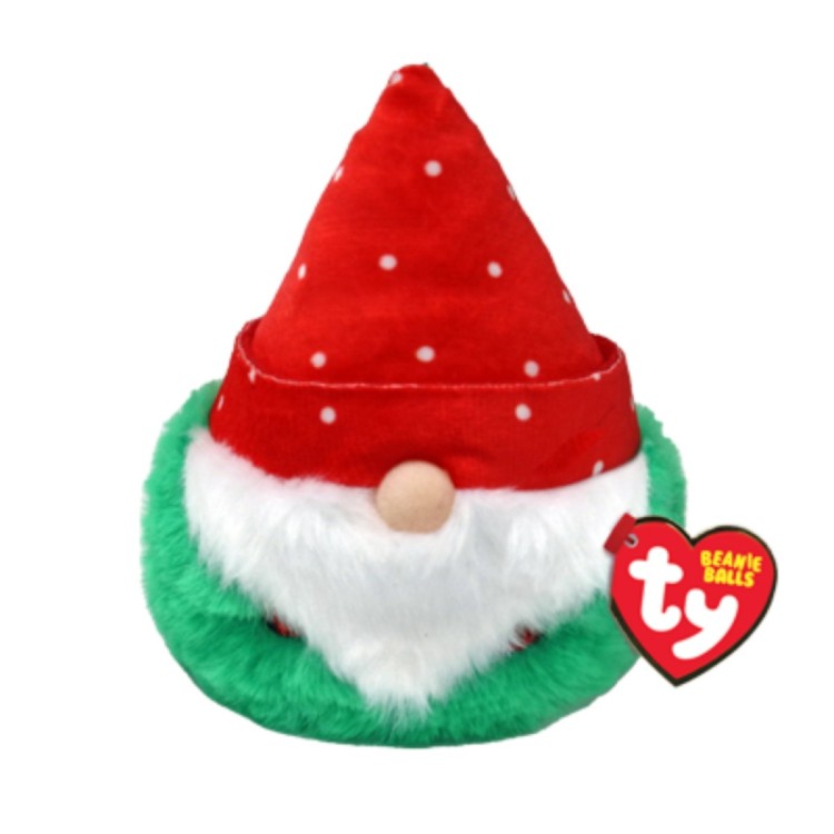 Ty Beanie Balls Topsy Gnome (Red Hat)