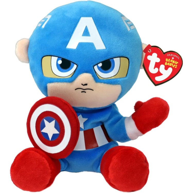 Ty Marvel Beanie Babies Captain America