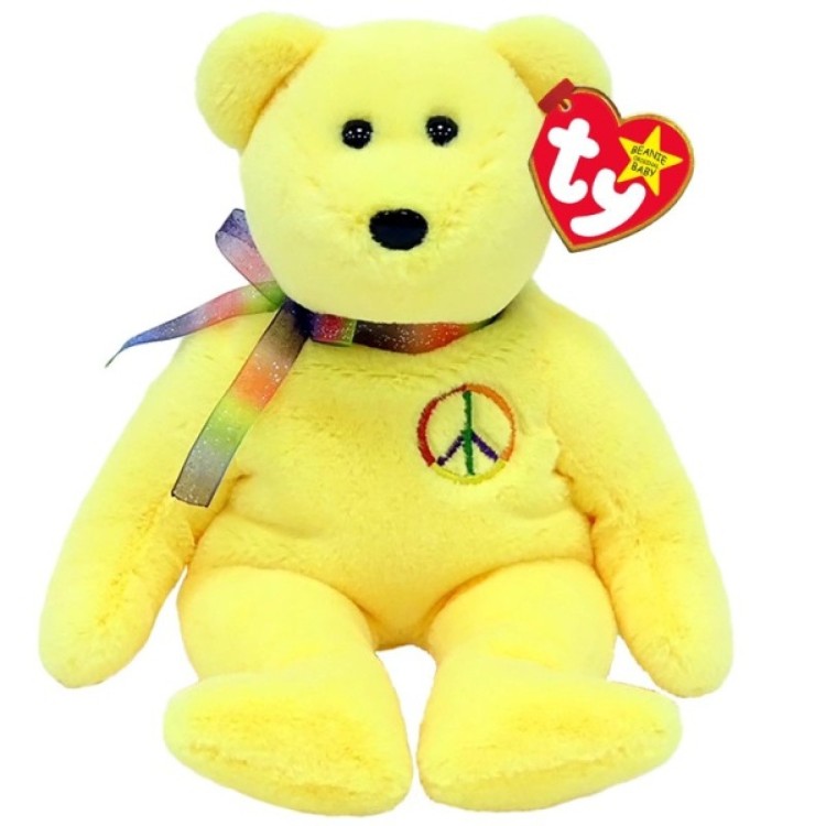 Ty Original Beanie Baby Peace Bear II