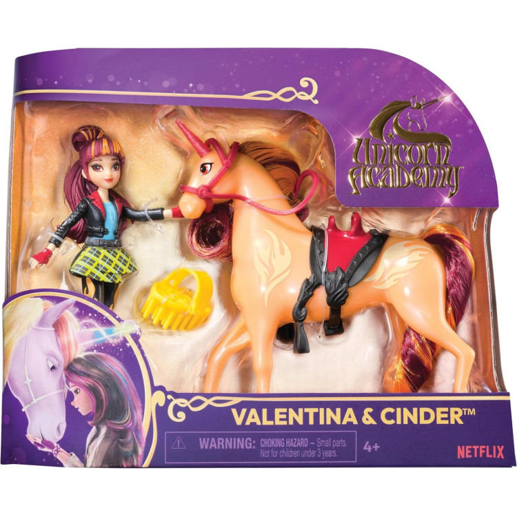 Unicorn Academy Small Doll and Unicorn Set - Valentina & Cinder