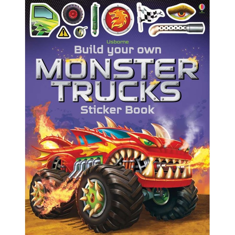 Usborne Build Your Own Monster Trucks Sticker Book 