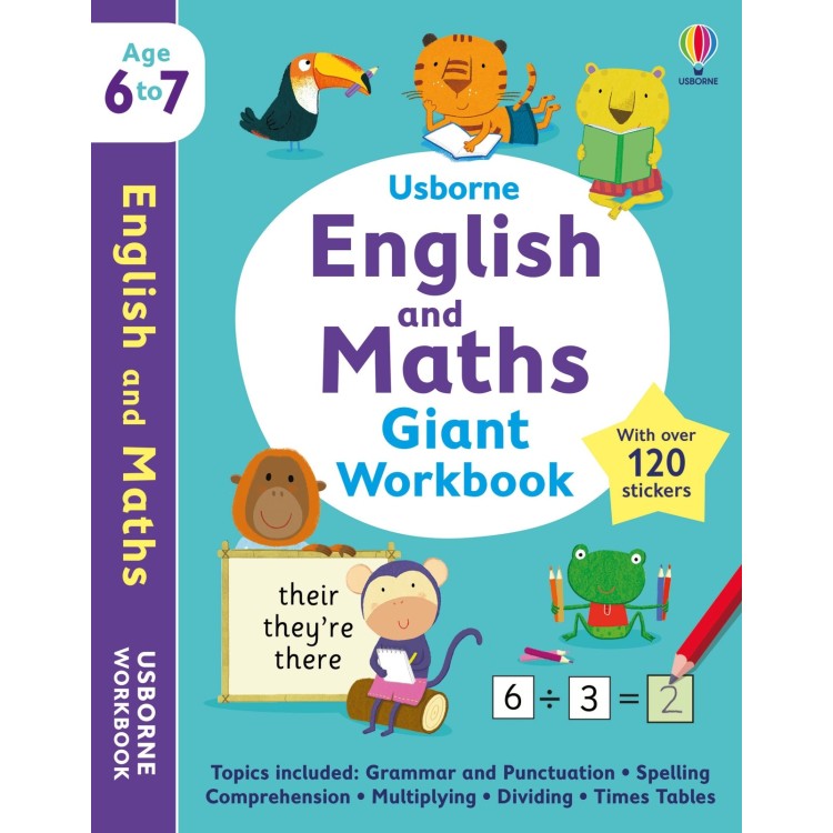 Usborne English and Maths Giant Workbook Age 6 to 7