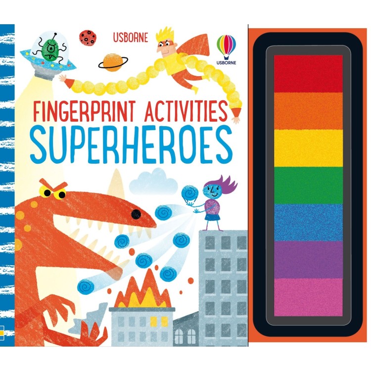 Usborne Fingerprint Activities Book Superheroes