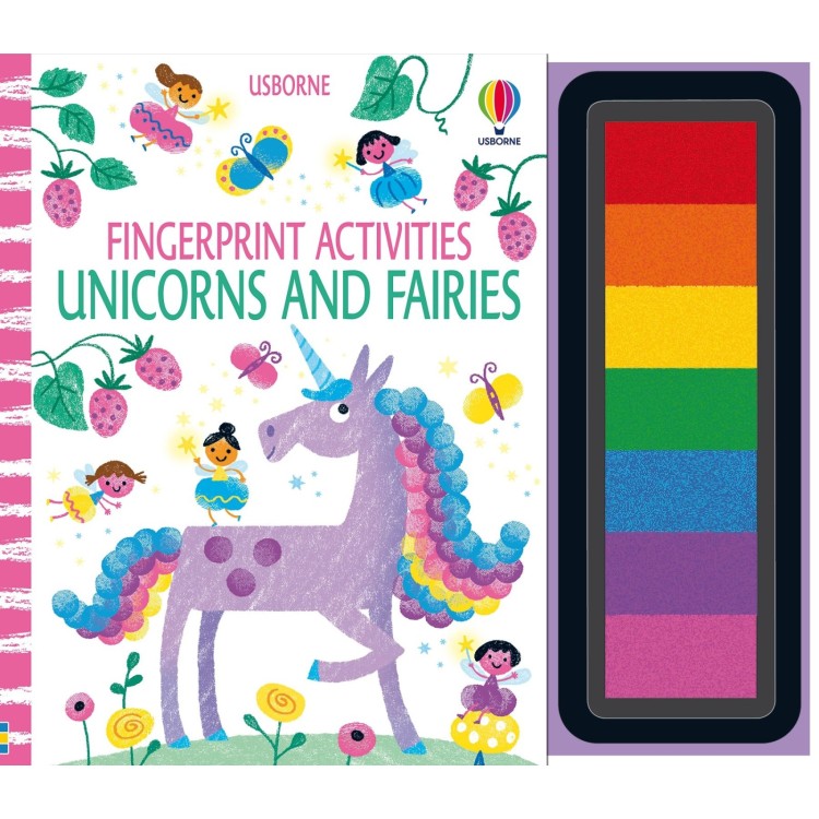 Usborne Fingerprint Activities Book Unicorns & Fairies 