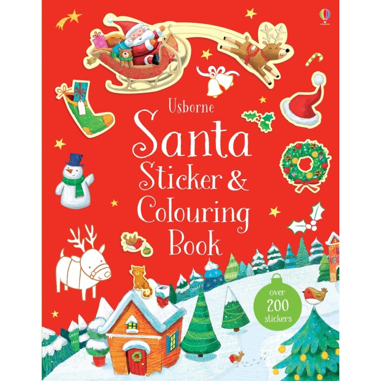 Usborne Santa Sticker & Colouring Book