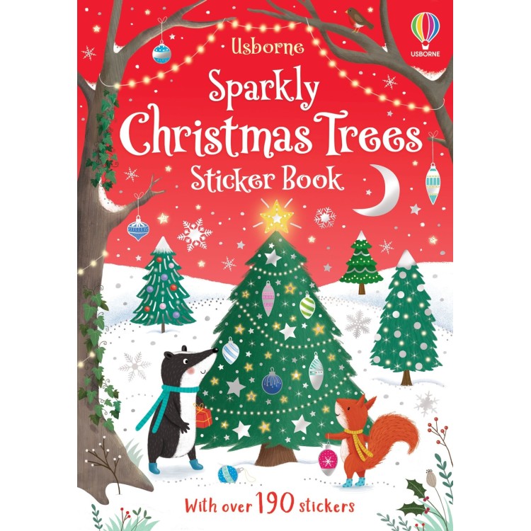 Usborne Sparkly Christmas Trees Sticker Book