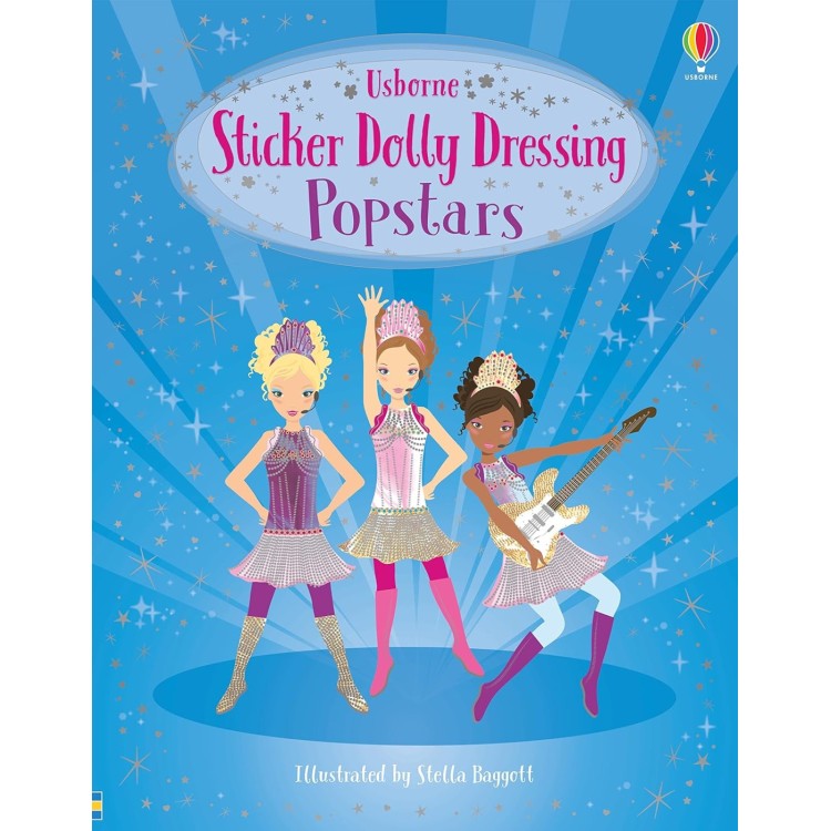 Usborne Sticker Dolly Dressing Book Popstars