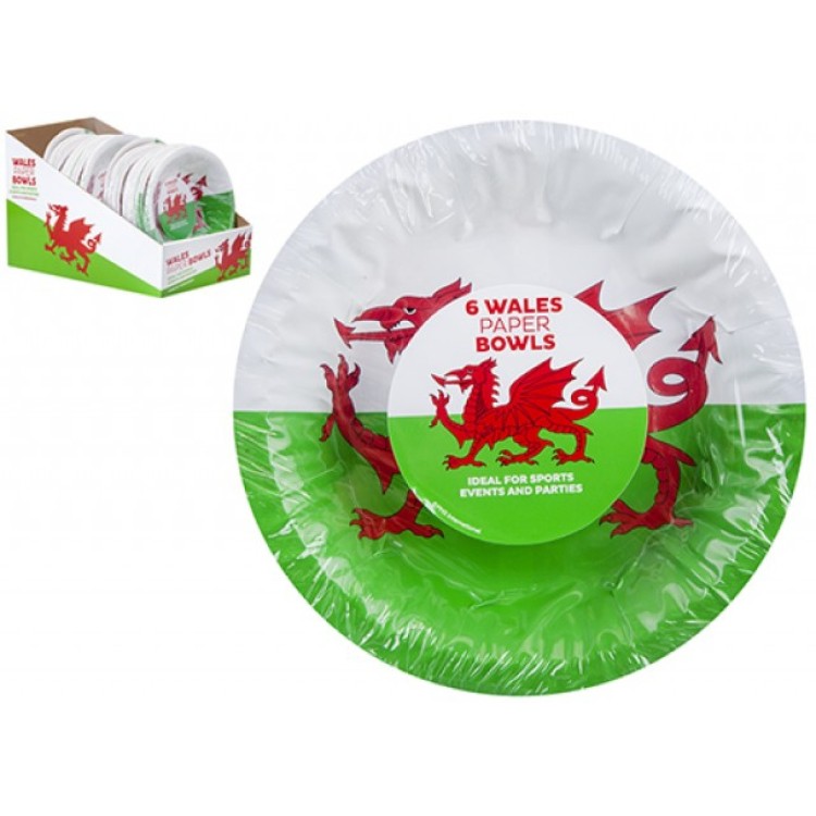 Wales Paper Bowls 6 Pack