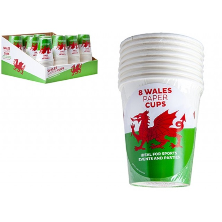 Wales Paper Cups 8 Pack
