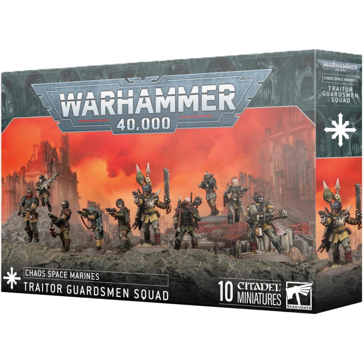 Warhammer 40k Traitor Guardsmen (7) – Chaos Space Marines, New Unassembled/Unpainted, No Box
