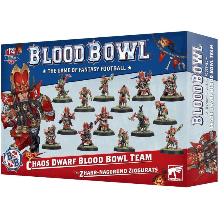 Warhammer Blood Bowl Chaos Dwarf Blood Bowl Team - The Zharr-Naggrund Ziggurats
