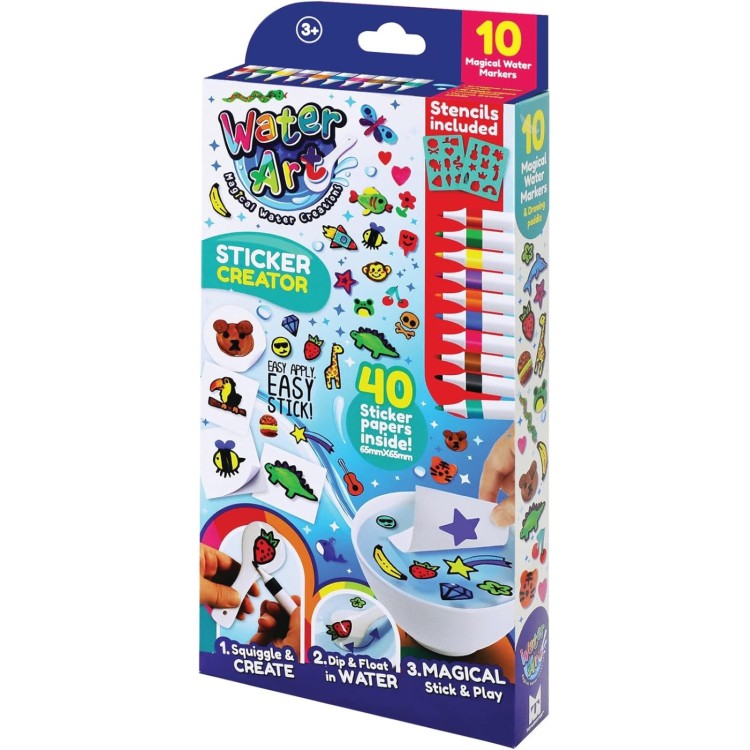 Water Art 10 Pack Sticker Set