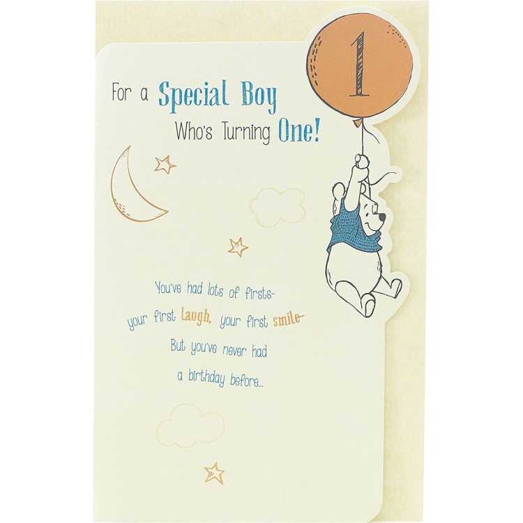 Winnie The Pooh Special Boy Age 1 Birthday Card