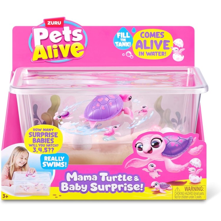 Zuru Pets Alive Mama Turtle & Baby Surprise